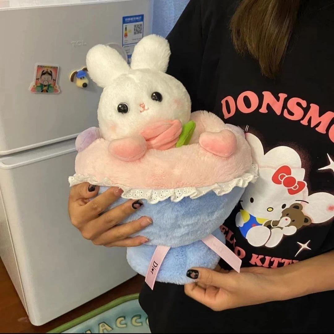 可爱公主兔子变身花束玩偶毛绒玩具公仔生日礼物女生圣诞节布娃娃