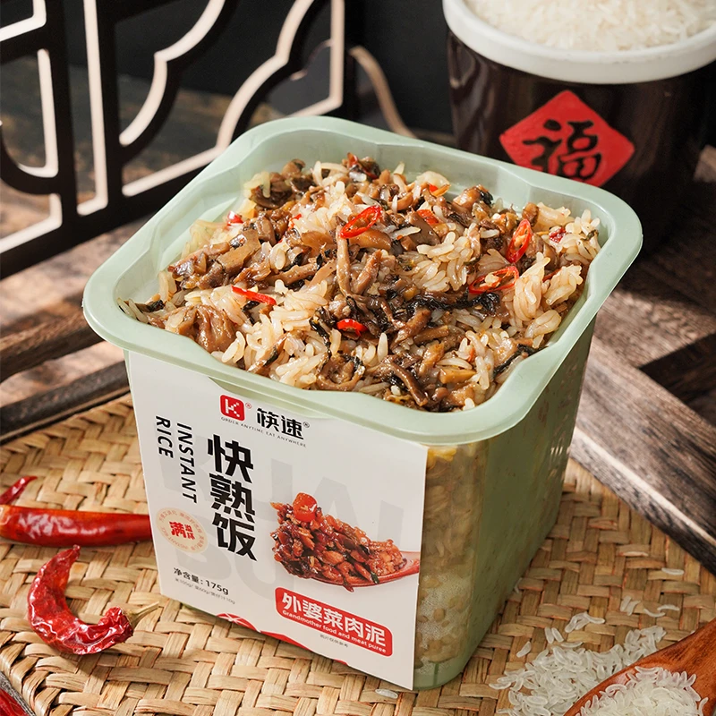 筷速 外婆菜黄焖鸡米饭宿舍免煮冲泡即食快熟米饭拌饭懒人速食