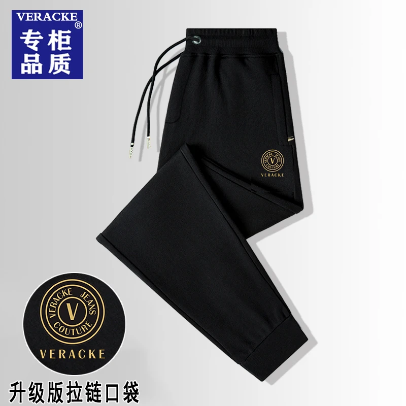 VERACKE欧洲站夏季新款棉质束脚卫裤男潮牌宽松大码休闲运动裤子