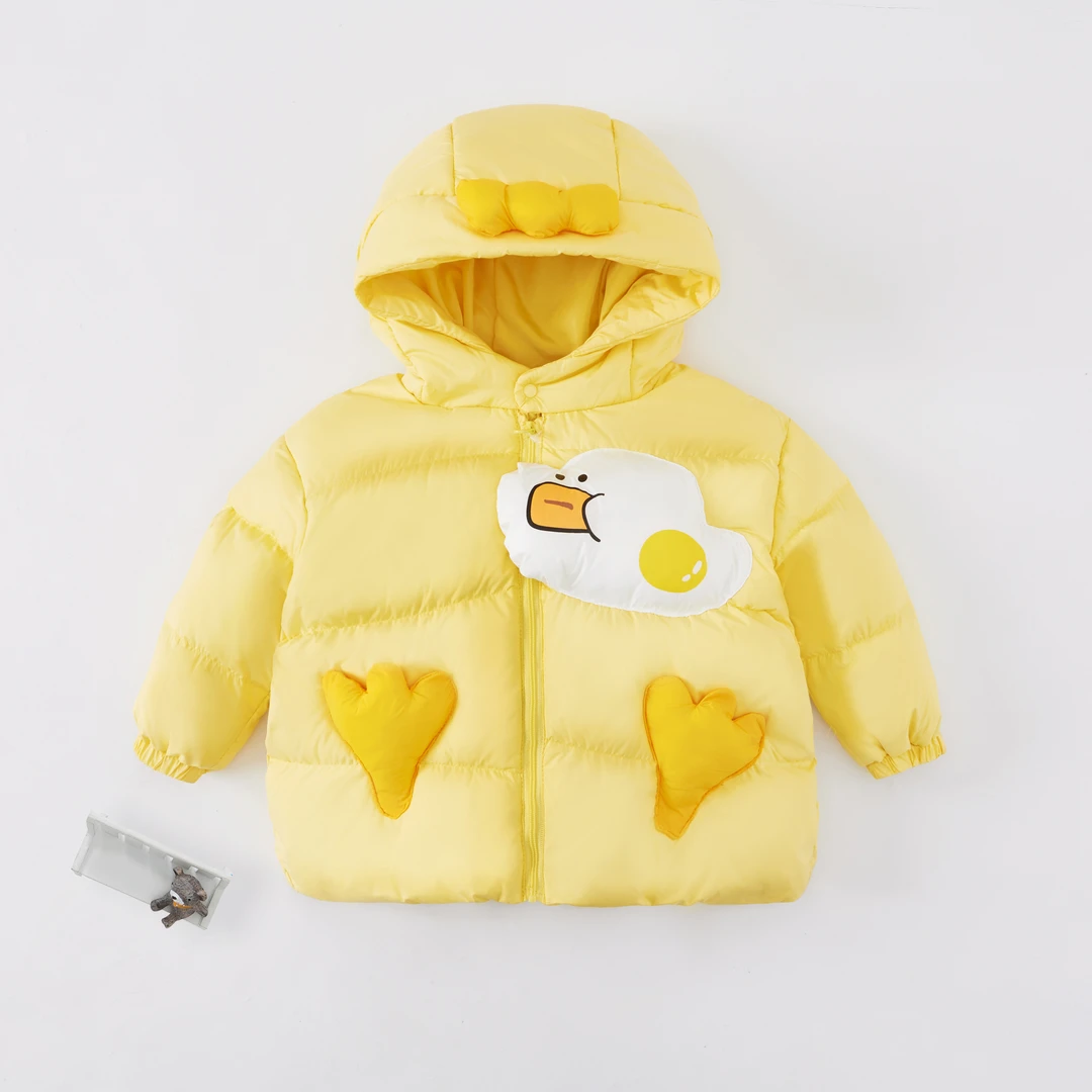 商场同款男童羽绒服外套宝宝冬装女童上衣短款2024新款冬儿童加厚