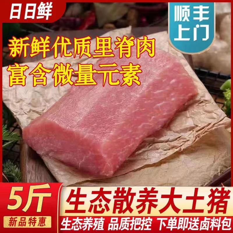 【顺丰包邮】鲜嫩猪里脊肉 土猪肉 全瘦肉 精肉 下单送秘制卤料包