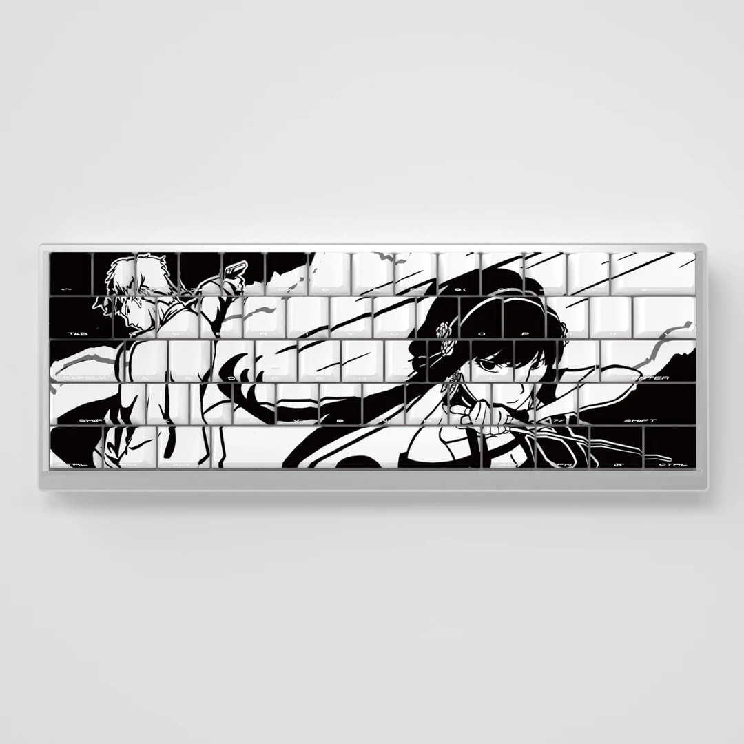 文绍间谍过家家键帽约尔黄昏原厂侧刻透光PBT适配美加狮MAD60 68