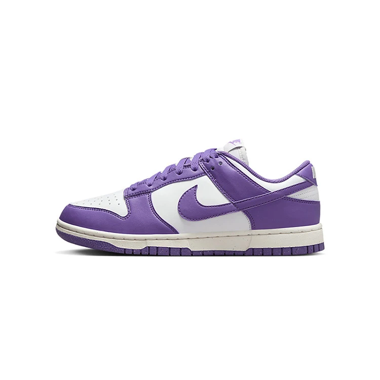 NIKE/耐克Dunk Low 舒适耐磨运动休闲低帮板鞋女款紫白DD1873108