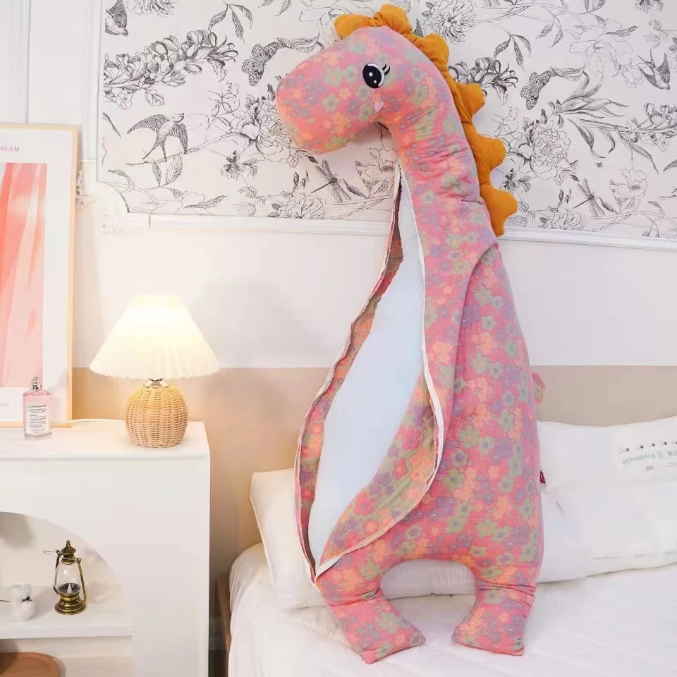 《玩偶》三层纱A类母婴夹腿枕头玩偶抱枕车载枕狗狗恐龙 手工复古