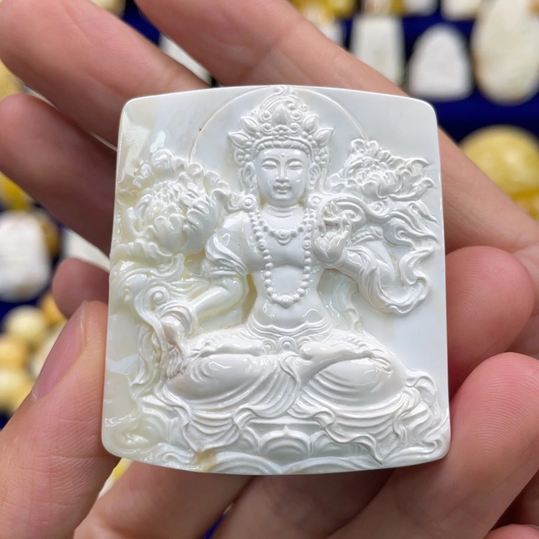 蜜蜡裸石未镶嵌琥珀蜜蜡雕刻吊坠