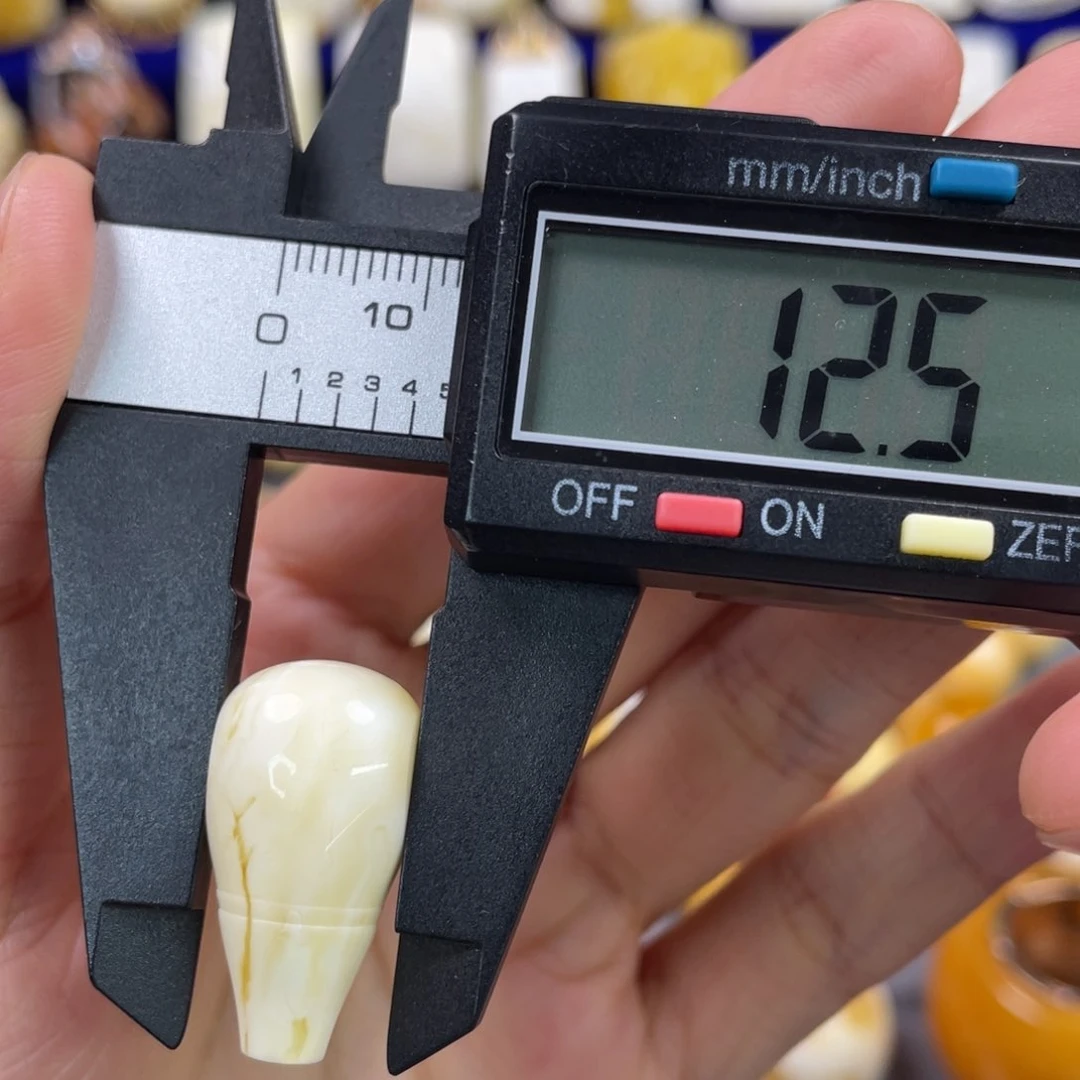 蜜蜡裸石未镶嵌琥珀蜜蜡三通配饰