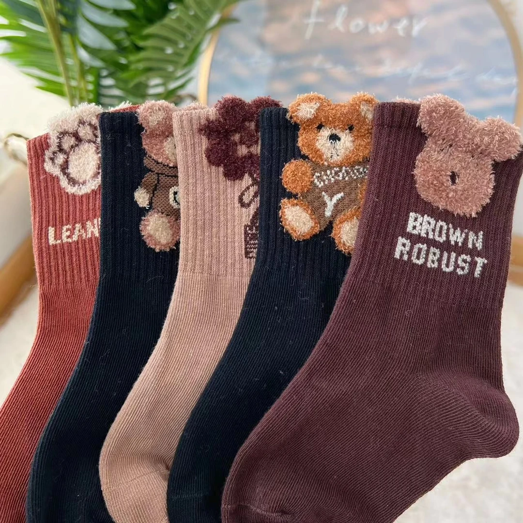 儿童袜子秋冬卡通中筒棉袜男童女童百搭保暖袜中大童运动潮袜W082