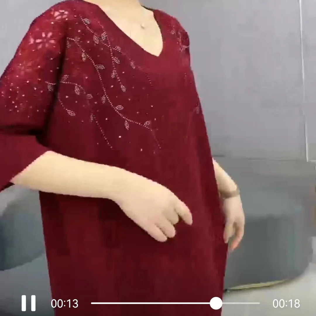 2024女装宽松连衣裙显瘦百搭时尚针织气质妈妈装
