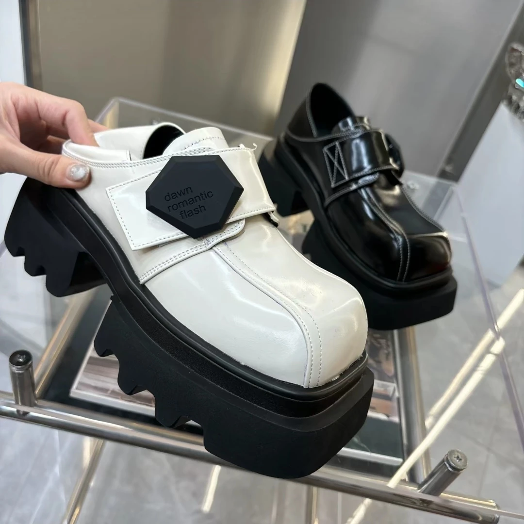 郭姐甄选2024早春新款方头两穿可踩脚乐福鞋622-18