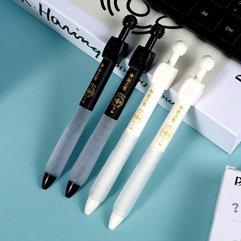 答案解压神器ABCD按动中性笔命运顺滑旋转0.5学生黑色速干ST头笔