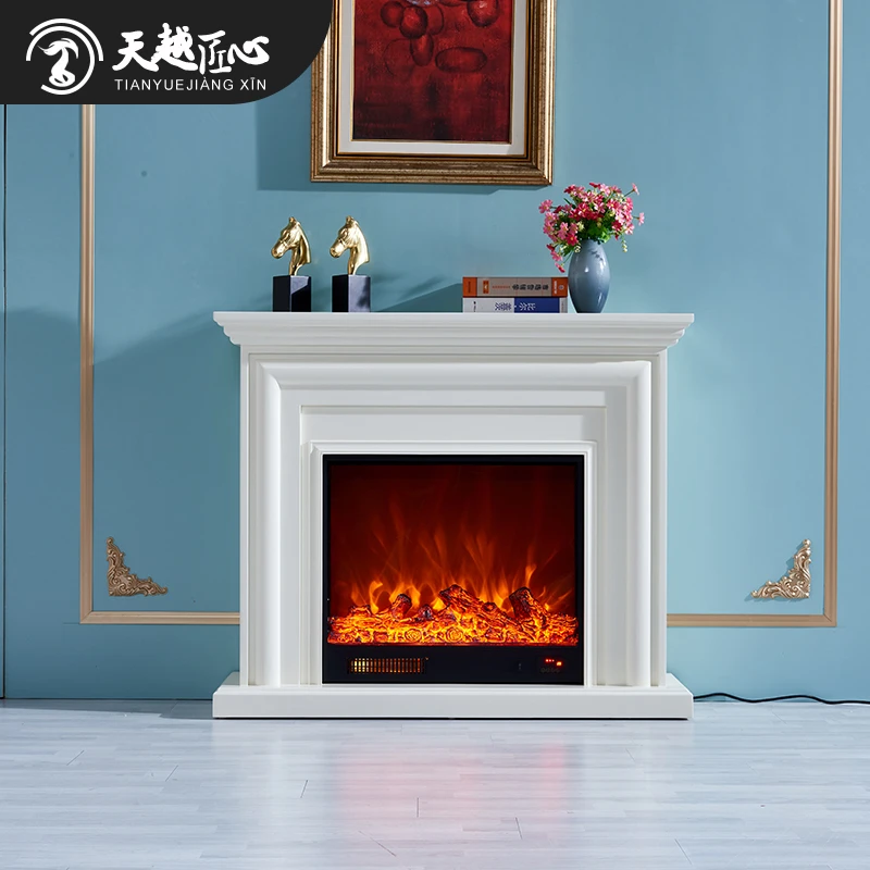 天越1.2/1.5米法式壁炉装饰柜 美式壁炉架 仿真火电子壁炉芯家用