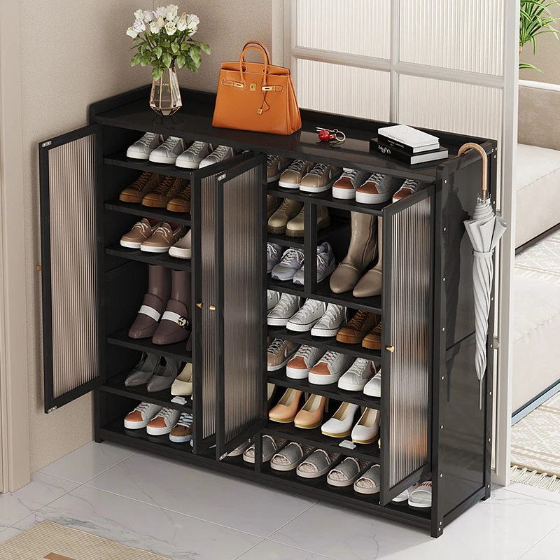 黑色鞋柜家用门口省空间鞋架子简易多层好看简易鞋架收纳神器宿舍