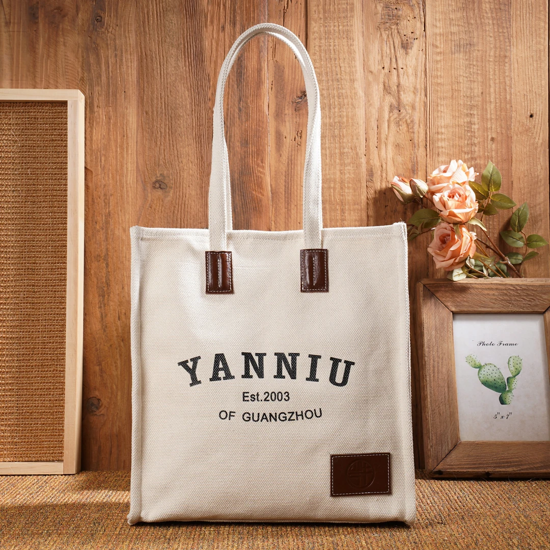 岩牛纪念版托特包树膏皮拼接帆布大牌同款百搭休闲通勤包YN3067