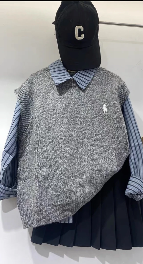 希宝家2024衬衫背心两件套男女孩中大童潮亲子