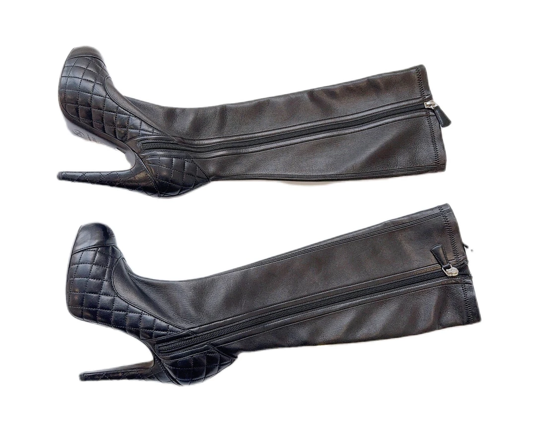 99新 Chanel/香奈儿 37.5码/Chanel/香奈儿 筒靴/jm06037