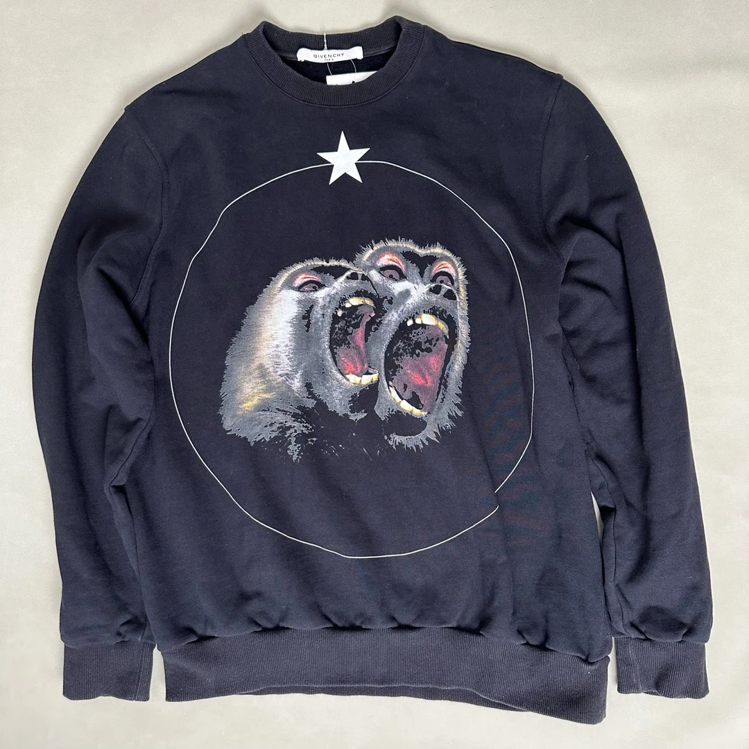 S码/GIVENCHY/纪梵希咆哮双猴套头卫衣/95新/xjm04843