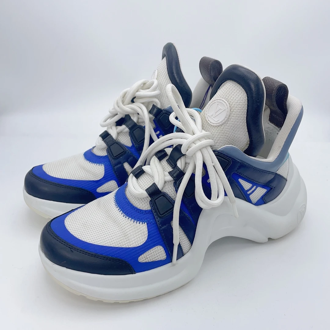 95新 LV 37码/LV 路易威登 黑蓝拼接老爹鞋/95新/xjm0000160