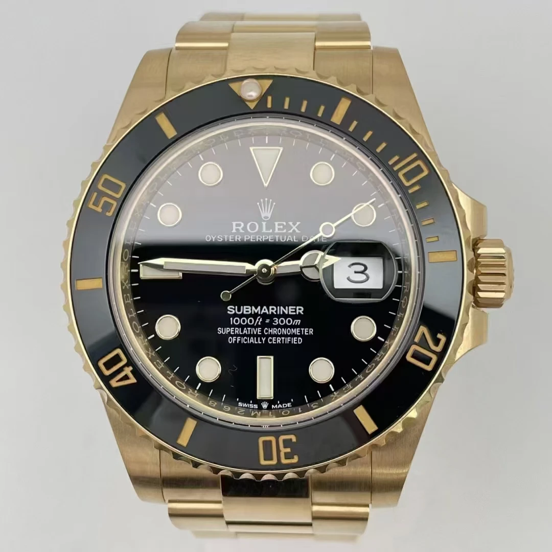 95新 Rolex/劳力士 潜航者41mm21年全套18k黄金300米防水/m126618