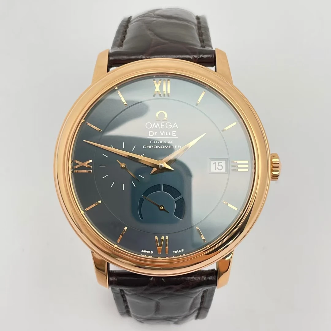 95新 Omega/欧米茄 碟飞/单表/39.5mm/18K金/424.53.40.21.03.002