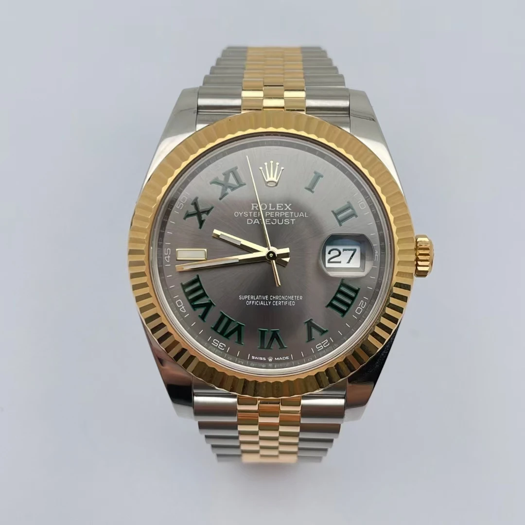 95新 Rolex/劳力士 劳力士间金日志绿萝126333-0020/22年全套41mm