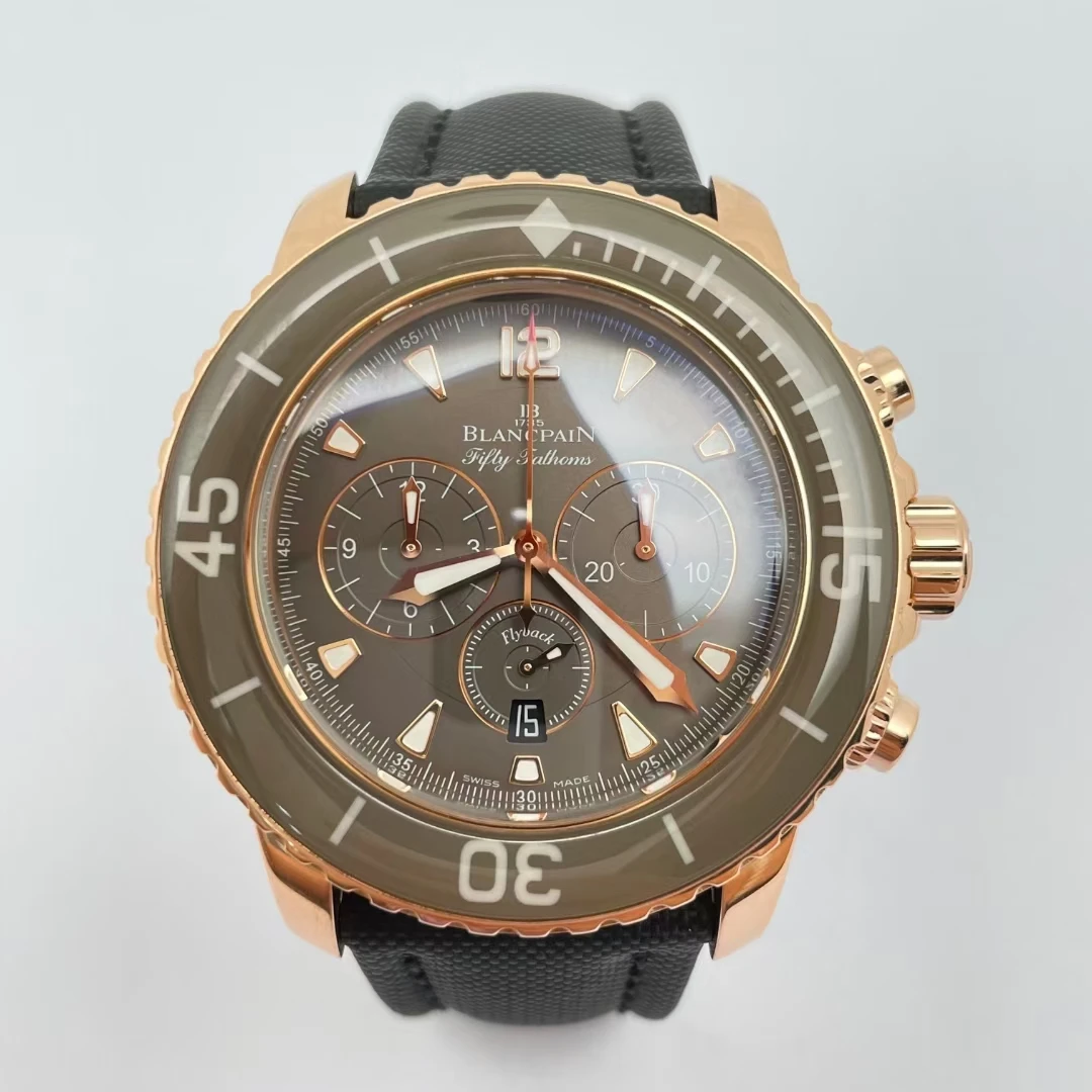 95新 宝珀 新款五十噚/23年全套/18k玫瑰金/45mm/5085F-3634-63