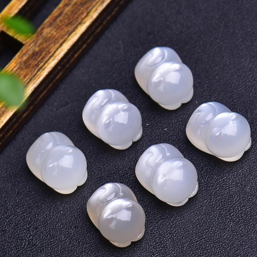 天然白月光趴趴猫项链手链配饰饰品手串diy配件隔珠散珠小动物