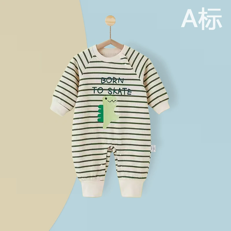 婴儿连体衣春秋外出服韩版男宝宝哈衣超萌秋衣