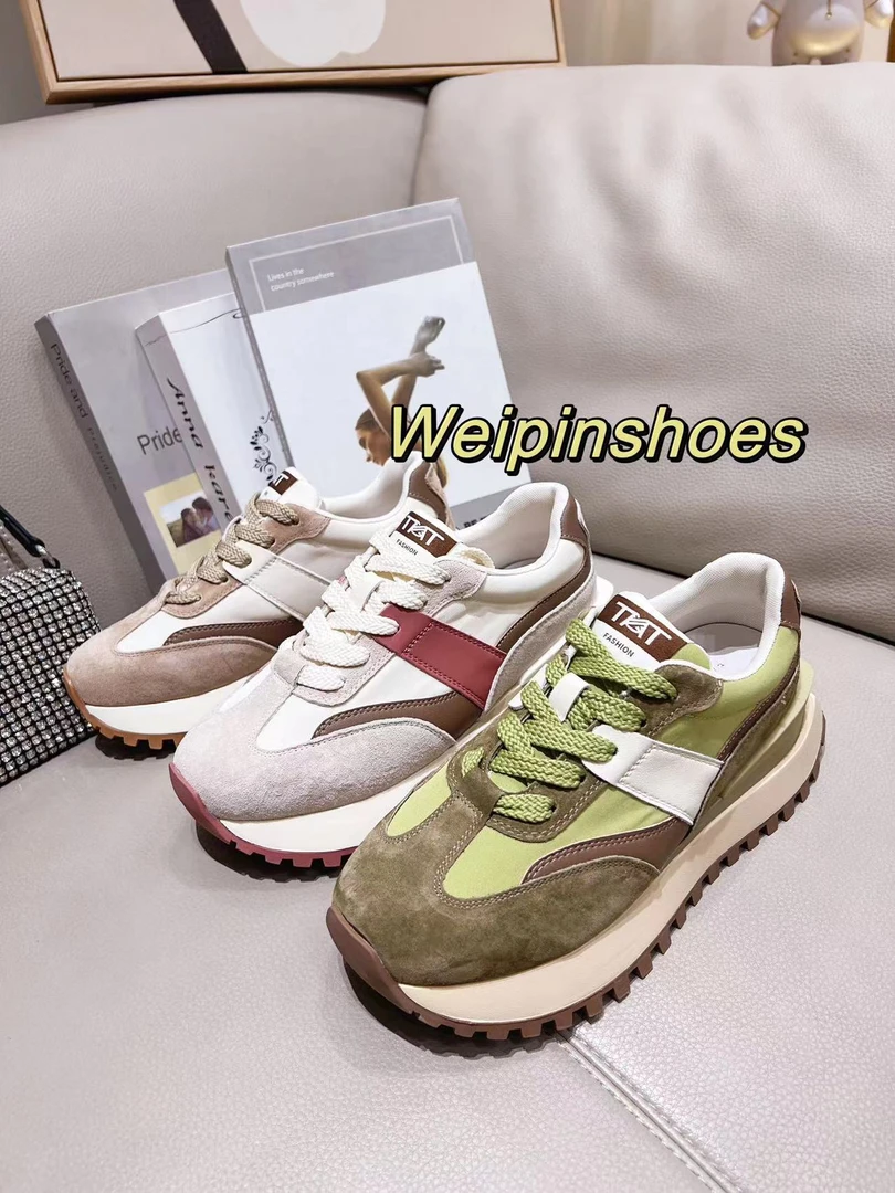 【唯品专属】5149-03 新款时尚休闲鞋潮流百搭阿甘慢跑潮鞋厚底拼色