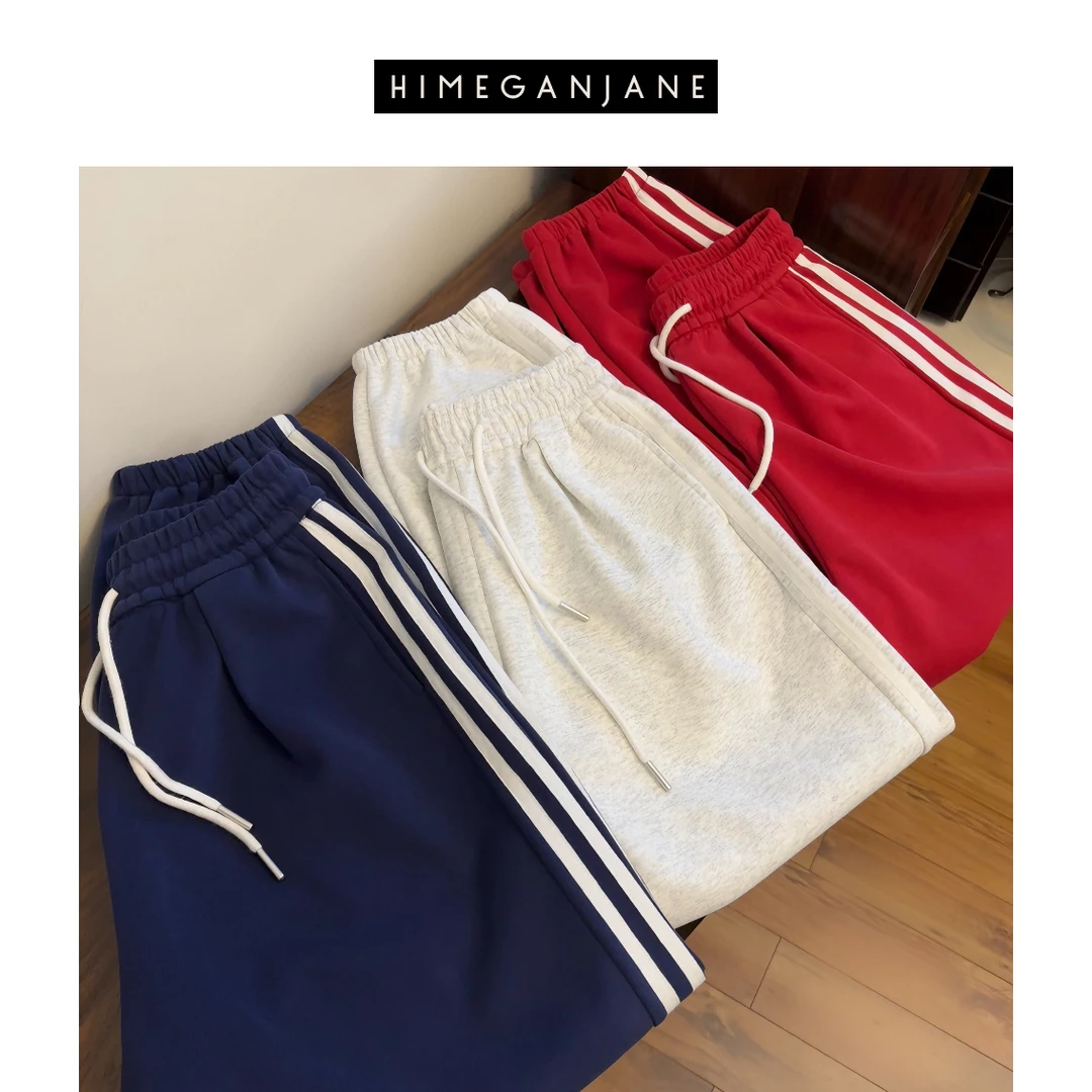 HIMEGANJANE‘经典三杠卫裤’时尚休闲百搭显瘦SF-0032