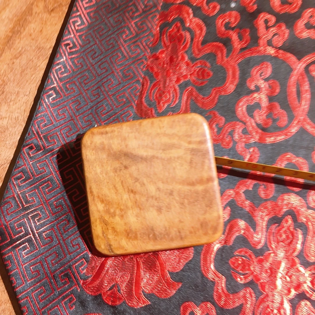 恒达缅甸花梨大果紫檀杯垫碗垫壶垫隔热垫8*8/一片（6片包邮）