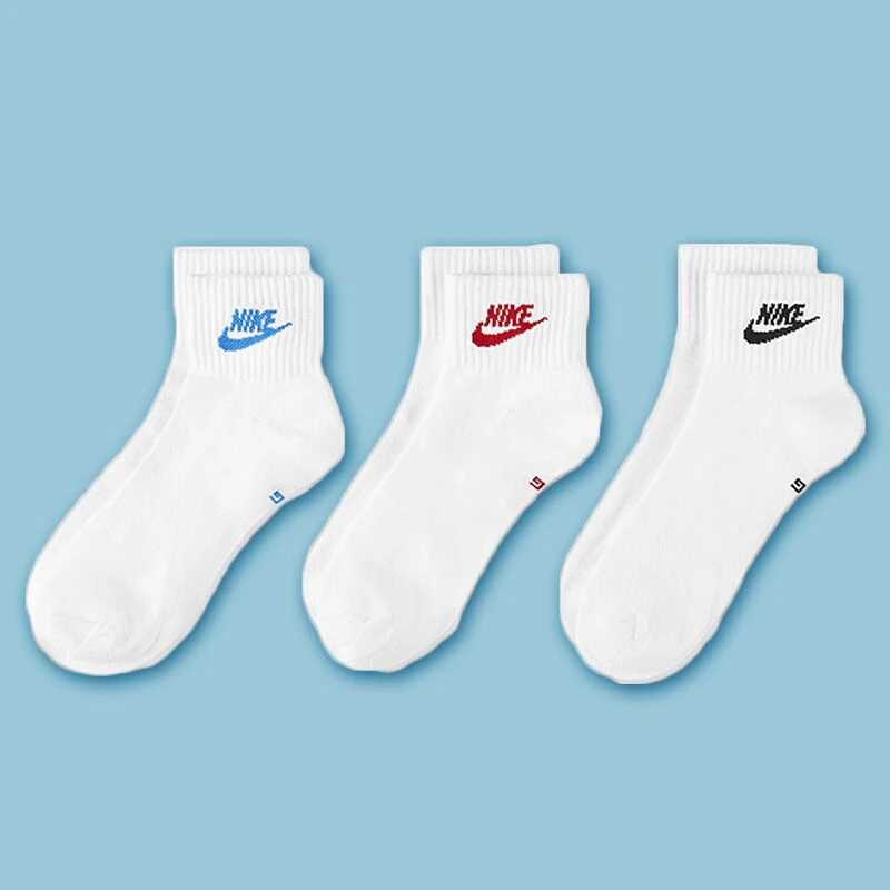 NIKE耐克袜子2023夏季新款男袜女袜运动休闲袜三双装袜子DX5074