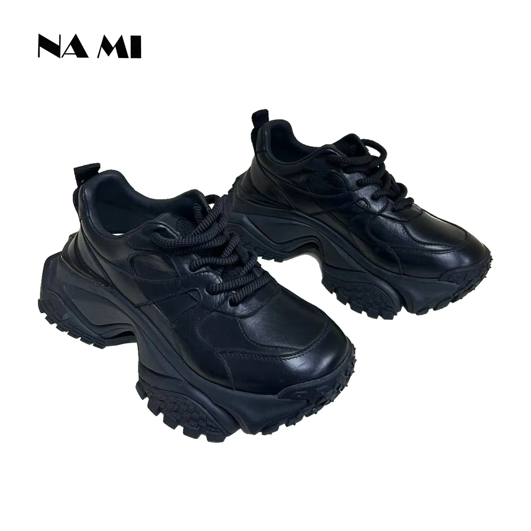 厚底增高显瘦老爹鞋逛街拍照旅游上班日常百搭气质休闲女鞋