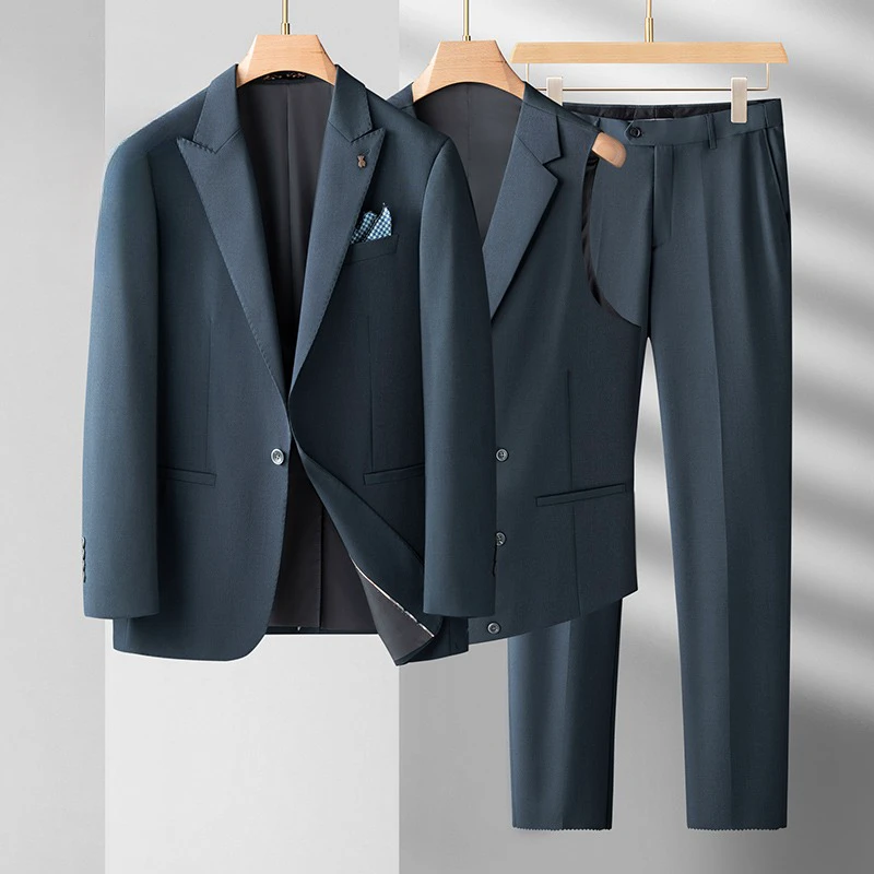 男士商务正装西装西服男休闲西裤马甲结婚三件套修身纯色韩版