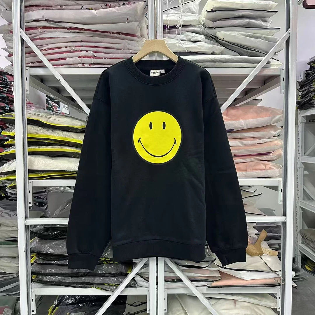 （加绒）笑脸圆领卫衣-男女同款