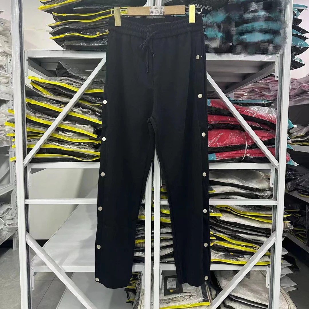 K11-排扣腰果花双穿长裤