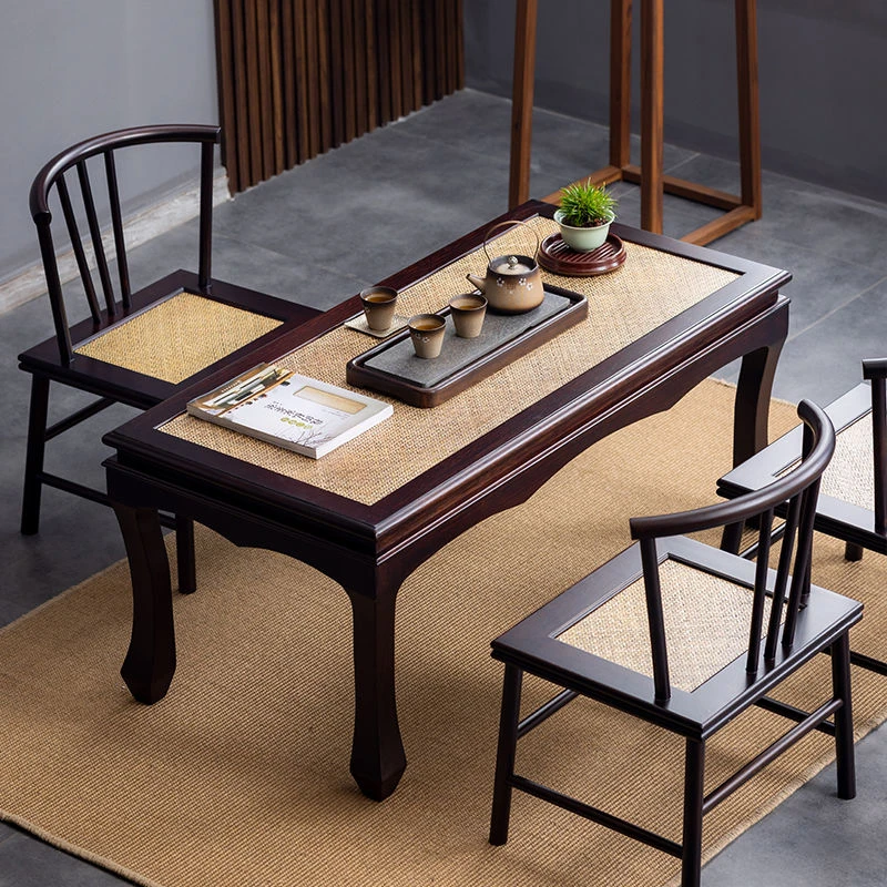 新中式茶桌椅禅意家用民宿阳台功夫茶几茶室客厅办公室泡茶台竹3S