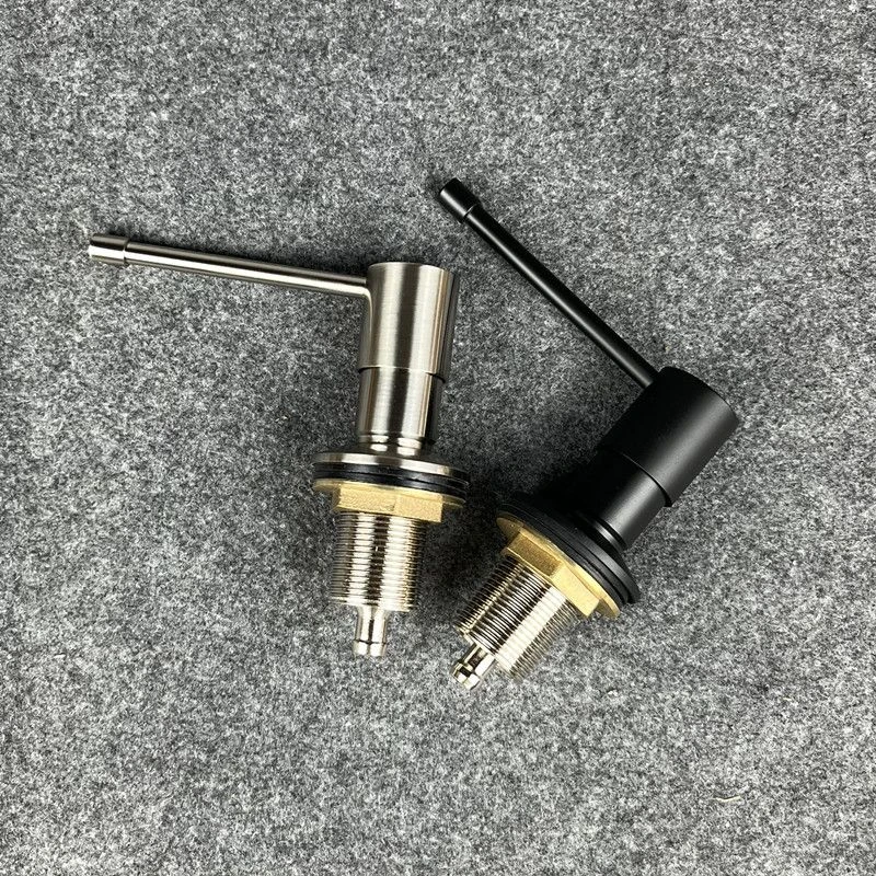 全铜厨房水槽用皂液器洗洁精压取器黑色延长管通用型按压器瓶子