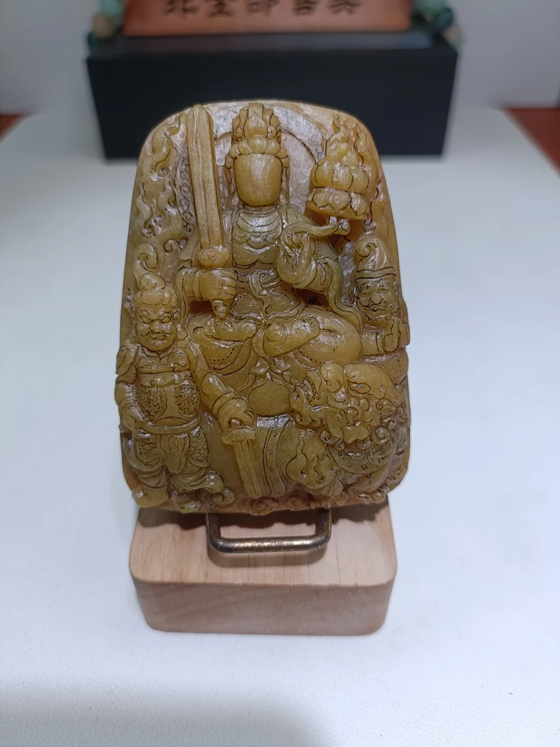 天然翡翠A货满黄翡挂件