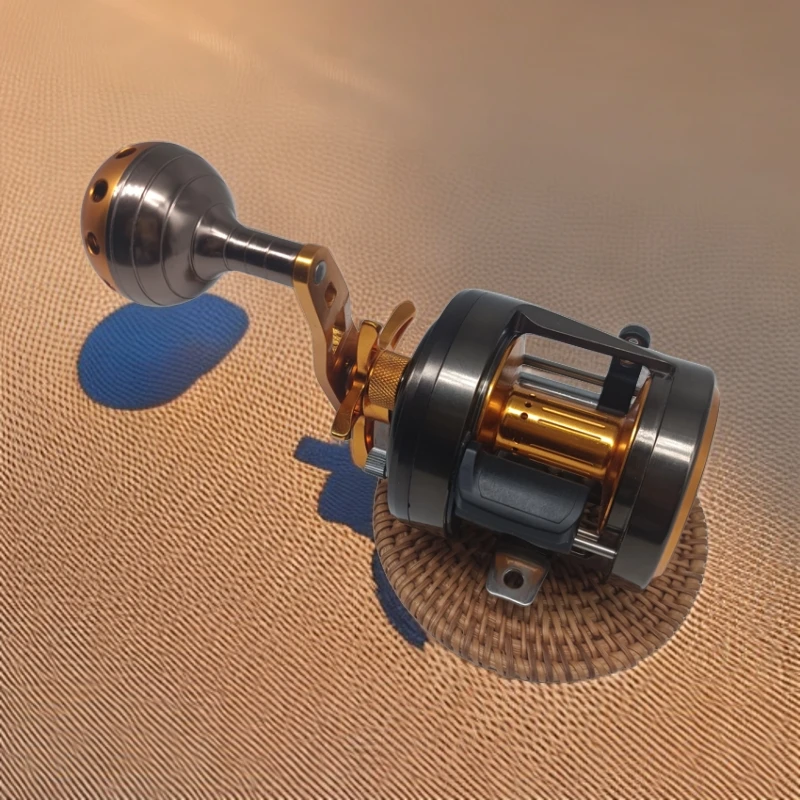 库存尾单微瑕单摇臂鼓轮纯金属主体鱼轮路亚渔轮海竿远投鱼线轮防