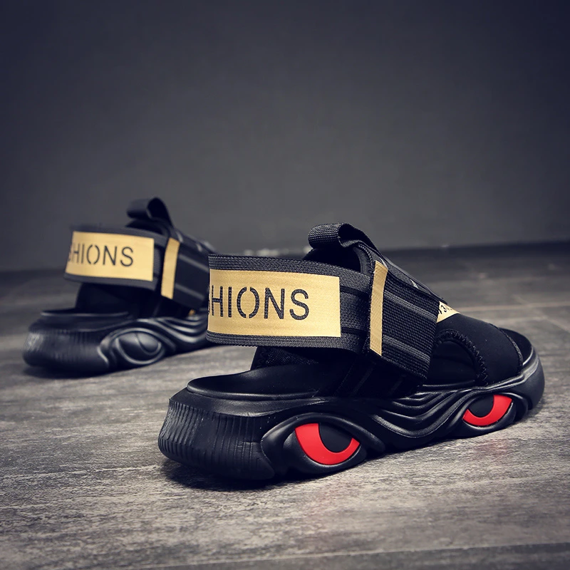 （狐奴）沙滩鞋男款2025个性凉鞋男士户外时尚百搭网红凉拖鞋男两穿