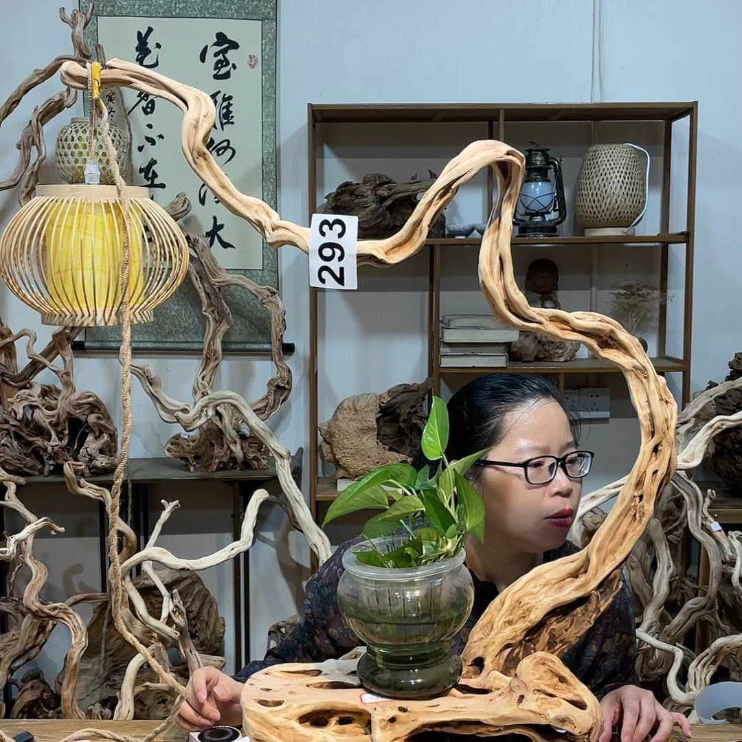 柏木耀*杜鹃根根艺摆件