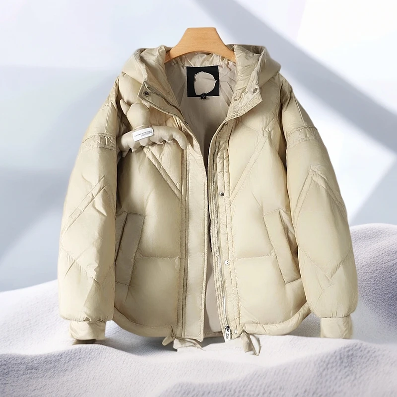 【TA图】剪标24冬品牌折扣新国标90白鸭绒连帽短款羽绒服外套女10