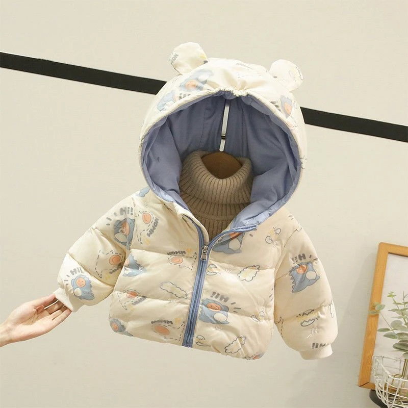 儿童羽绒服男女童冬季白鸭绒保暖外套宝宝韩版短款洋气衣服小童潮