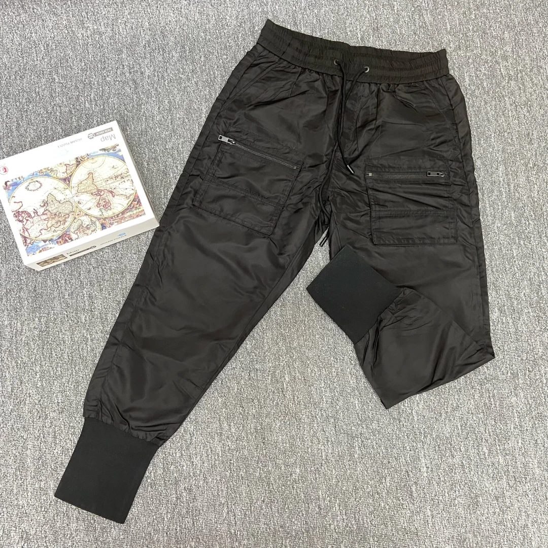 黑色拉链设计2022秋季新款休闲长裤F2-0063—ERP（1388）