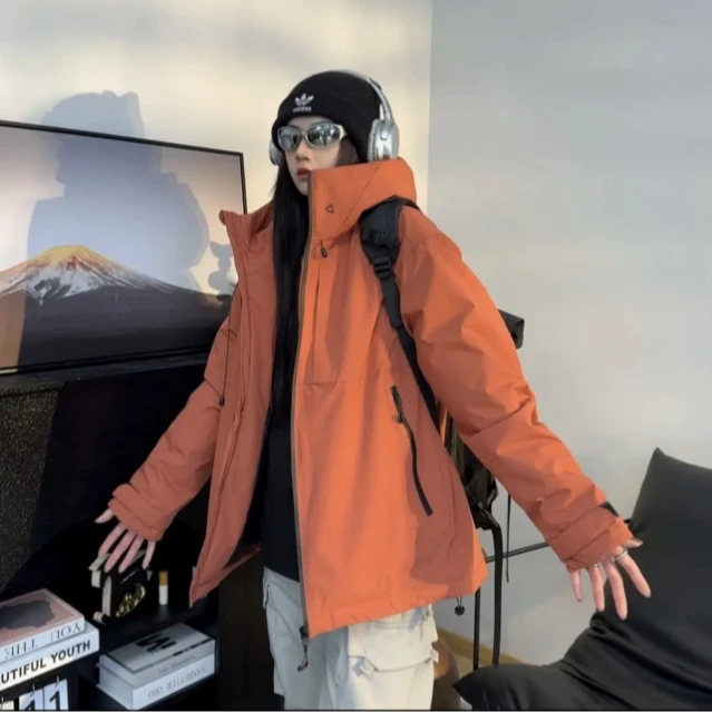 【棉服冲锋衣】蓄热保暖连帽防风防水情侣同穿百搭冲锋衣外套