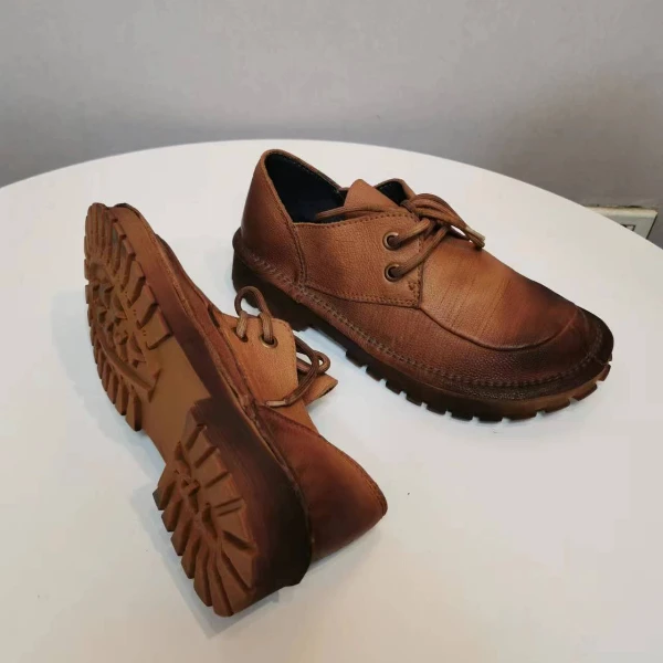 （清仓）原创复刀割牛皮百搭复古单鞋