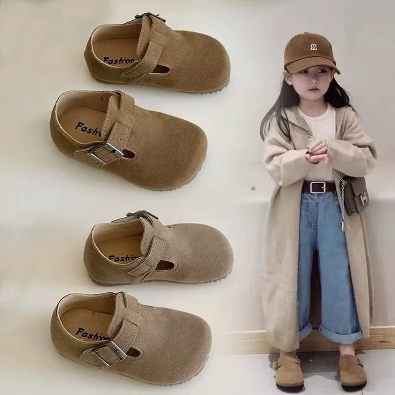 儿童勃肯鞋2024春秋休闲皮鞋女童单鞋男童宝宝豆豆博肯鞋软底鞋子