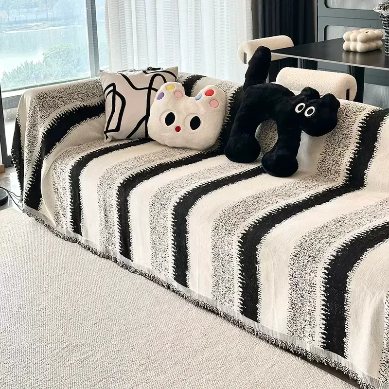 网红升级款雪尼尔沙发巾一片式四季通用型沙发盖布高级感防滑厚实