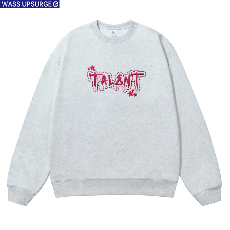 WASS UPSURGE美式重磅卫衣秋季冬上衣潮牌男装新款秋装衣服春秋款