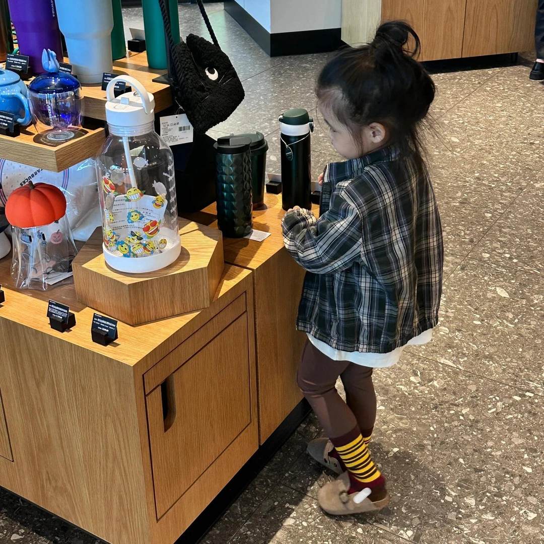 壹妈女童套装秋季儿童时髦洋气百搭格子上衣两面穿外套打底裤